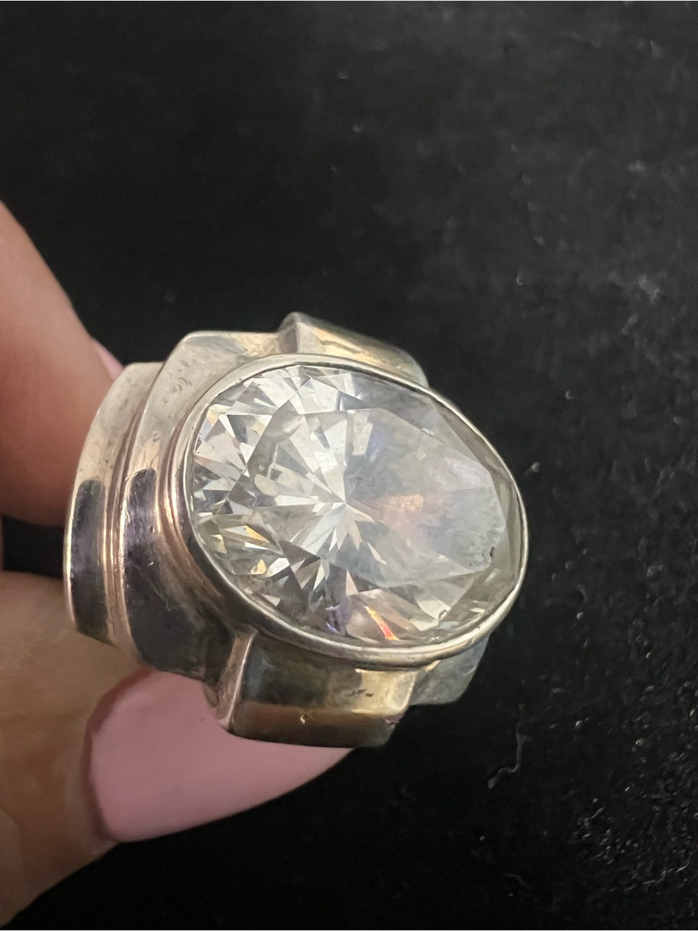 .925 STERLING SILVER AND 14kt GOLD VINTAGE RING